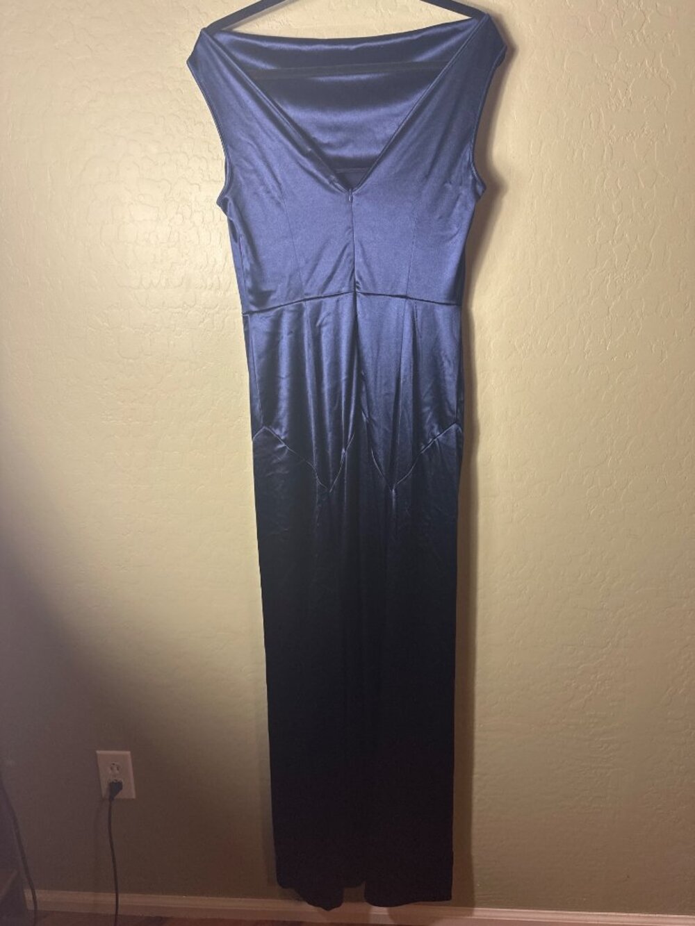 MUXXN Women's Retro 50s Style Gorgeous Sleeveless Evening Long Dress Blue "L" - Picture 3 of 5